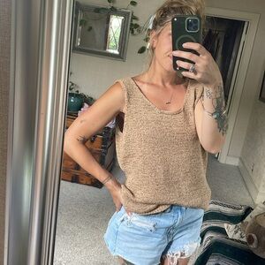 Coldwater Creek Tan Fitted Tank Top